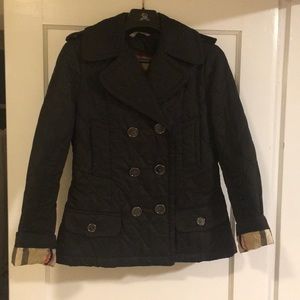 Burberry quilted double breasted jacket